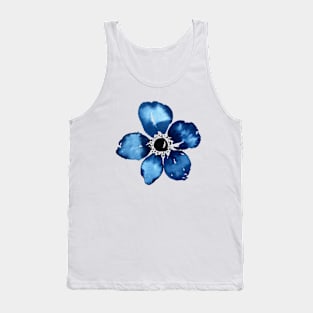 Watercolor Amemones and Greenery Tank Top